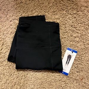 Black leggings with pockets, new with tags
